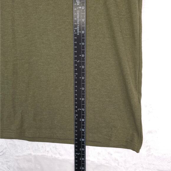 Bucked Up T-Shirt Mens M/L? Military OD Green Deer Logo USA Flag Gymcore Hunting - Picture 6 of 7